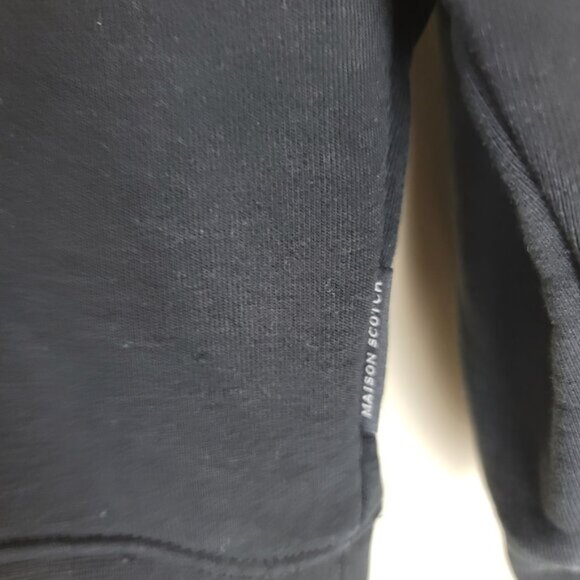 Scotch & Soda Men's Logo Hoodie Sz Small Black Pullover Sweatshirt - Picture 11 of 14